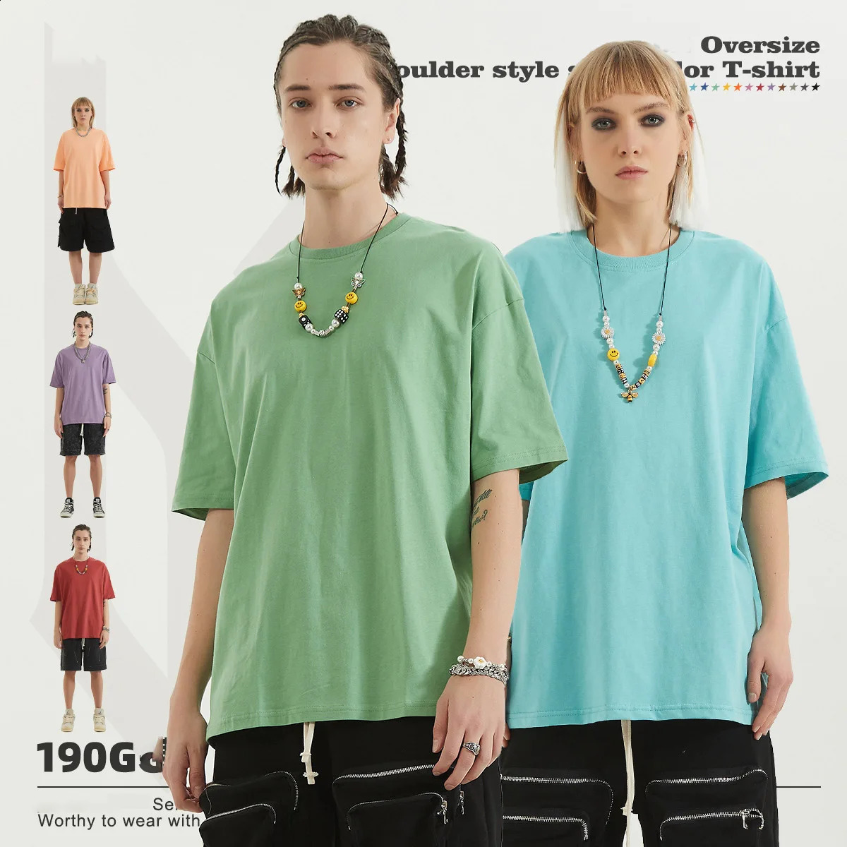 Fashion Oversized Summer T shirts for Women Men Brown Casual Female Korean Streetwear Tees Unisex Basic Solid Young Cool Tops 250108