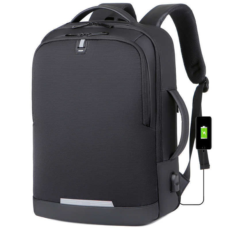 New Mens Computer Backpack High end Business Large Capacity Backpack Multifunctional Business Travel Backpack