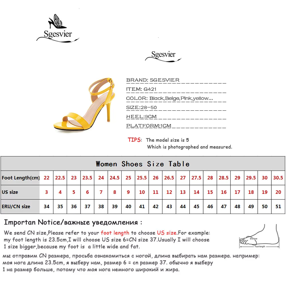 Sgesvier 2019 Brand Women Shoes Fashion Ankle Strap Thin High Heels Peep Toe Wedding Sandals Woman Plus Size 28-50 G421