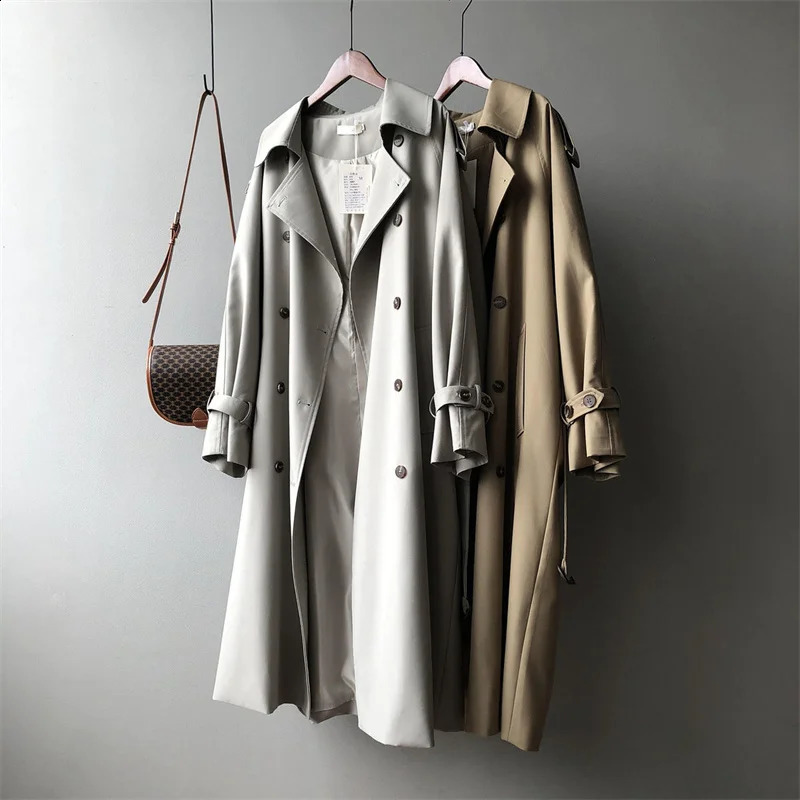 Elegant Office Ladies Trench Coats Casaco Korean Chic Belt High Grade Women Windbreak Coats Classic Fashion Short Wind Coat 250118