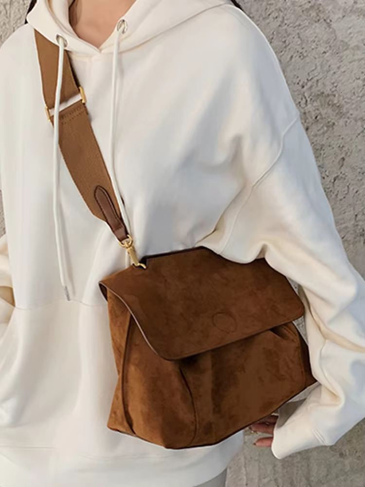 Women Crossbody Purse Adjustable Strap Frosted Satchel Large Capacity Solid Color Female Casual Bag