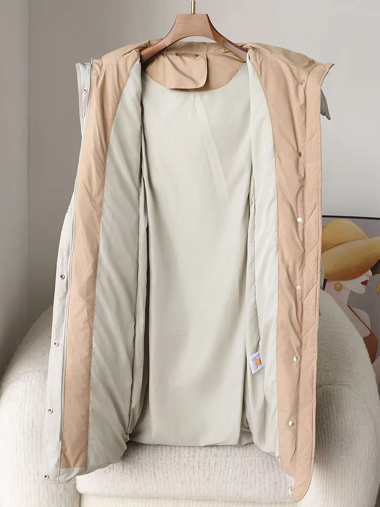 High Quality 2024 New White Duck Down Jacket Autumn Winter Long Style