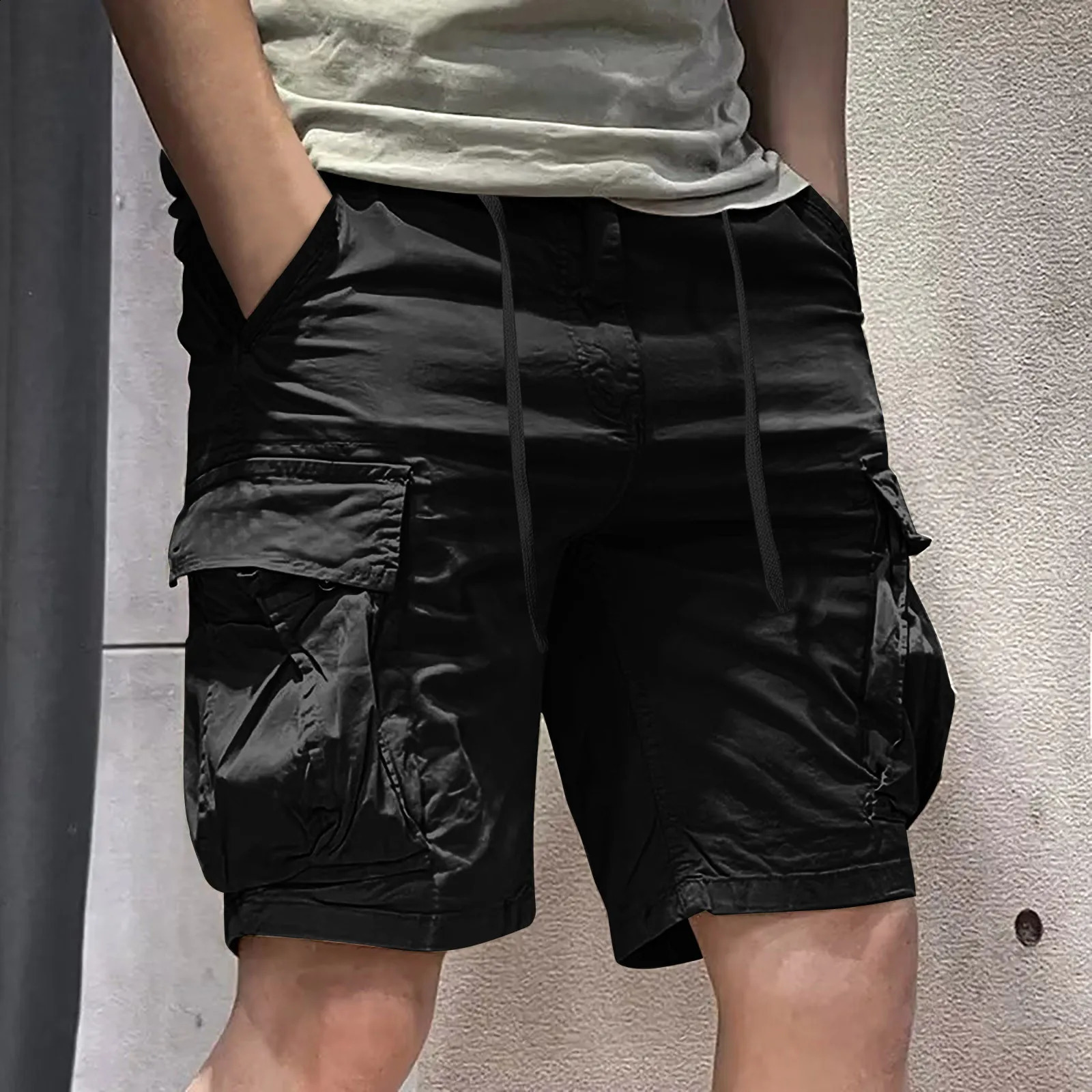 2024 Summer Cargo Short Men Fashion Casual Shorts Mens Cargo Pocket Pants Cotton Male Shorts No Belt Plus Size 250113