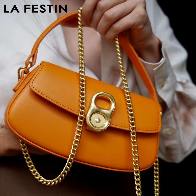LA FESTIN New Design Original Chain Small Handbag Crossbody Fashion Shoulder Messenger Saddle Bag