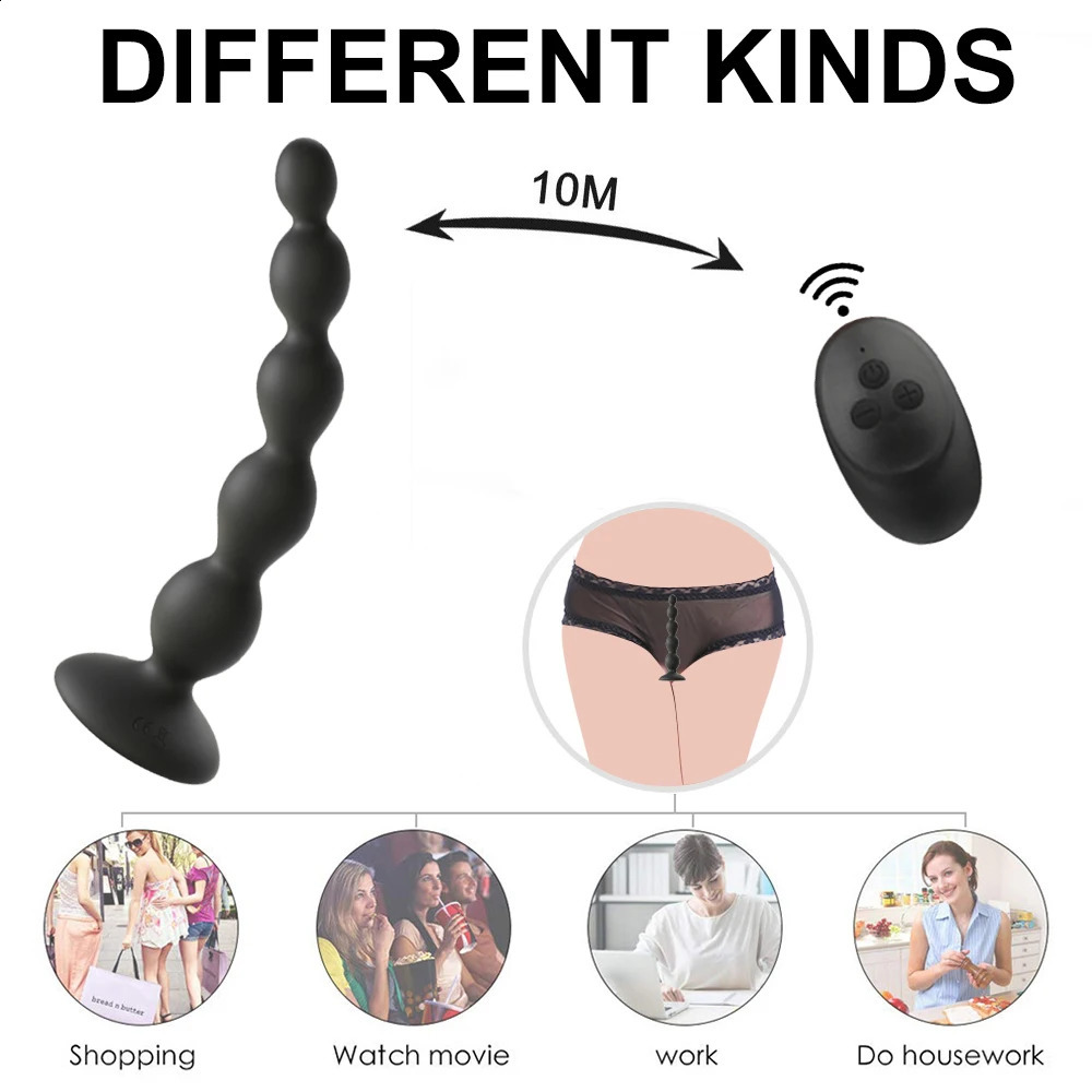 10 Speed Anal Vibrator Male Prostata Massager Anal Beads Butt Plugs G Spot Dildo Vibration Sex Toys for Men Gay Women USB Charge 250108