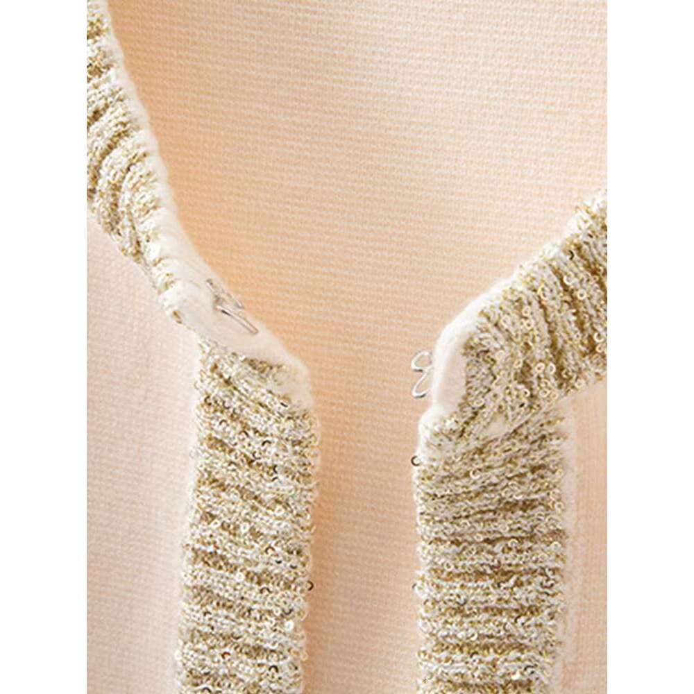 Elegant Office Ladies Autumn Winter 2 Pieces Knitted Sweater Women Design Fashion Patchwork With Crop Top Female