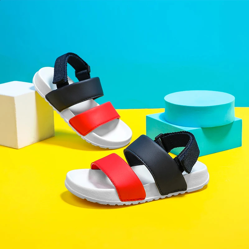 Summer Little Boy Sandals Color Block And Lovely Pink Children Sandals Toddler Baby Soft Leisure School Girls Beach Sandals 250114