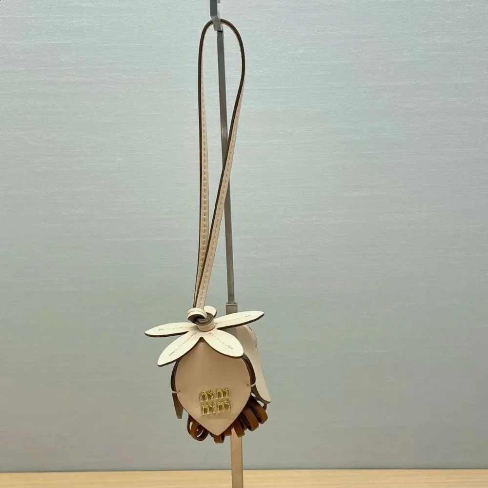 Ladies cowhide flower bag pendant hanging rope bag hanging real leather bag accessories M home hanging decoration250114