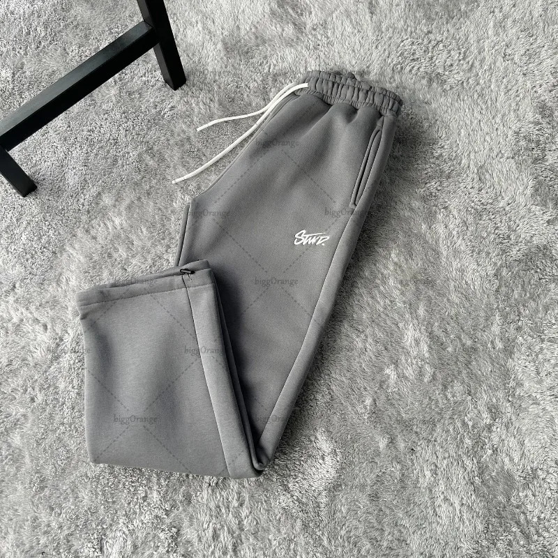American Retro Letter ed Oversized Sweatpants Trendy Harajuku Y2K Streetwear Men Hiphop Casual Loose Trousers 250122