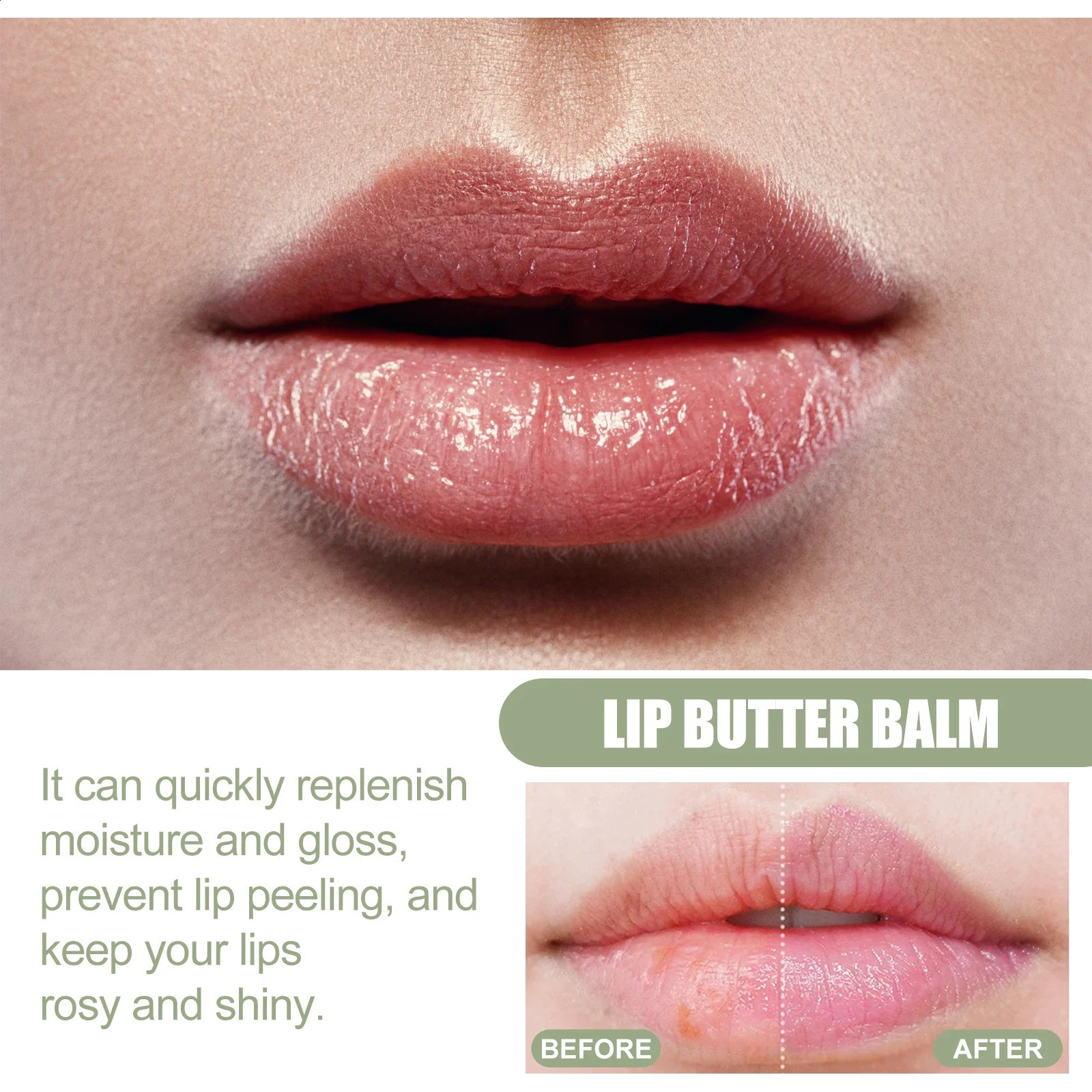 Lip Butter Balm Dilute Lip Lines Prevent Dry And Cracked Lips Brightening Lip Color Moisturizing Nourishing Lip Care Cream 5 Pcs 250121
