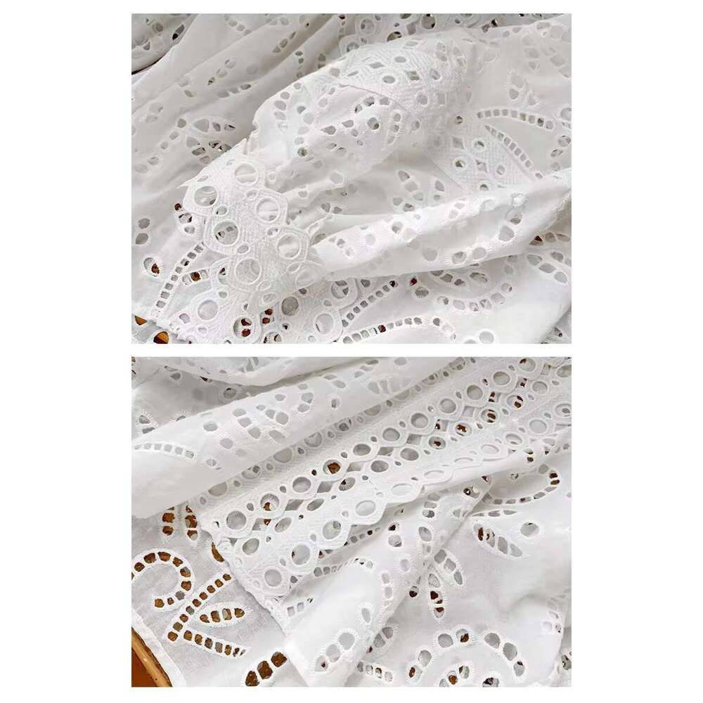 Romantic White V Neck Hollow Out Embroidery T Shirts Femme Casual Hippie Tops Hook Design Elegant Blusas