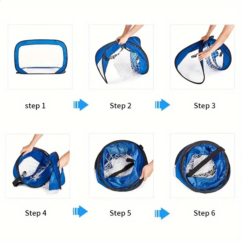 1-Set Portable Soccer Goal Indoor and Outdoor Training - Complete Beach Soccer Net and Football Training Equipment 250117