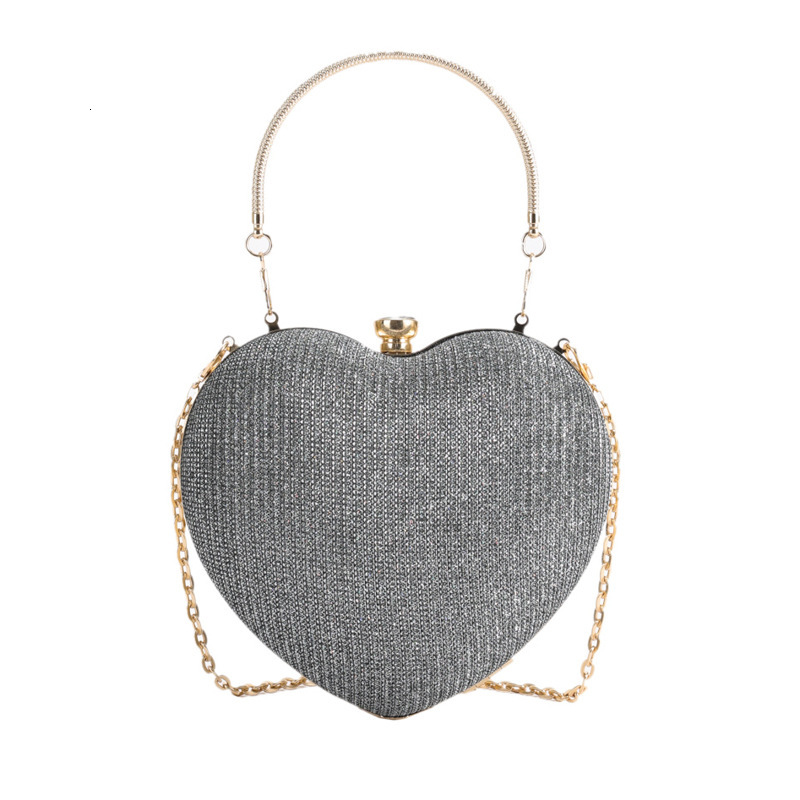 2024 New Fashionable and Trendy for Evening Party with a Love Heart Chain Strap Single Cross Shoulder Women's Bag