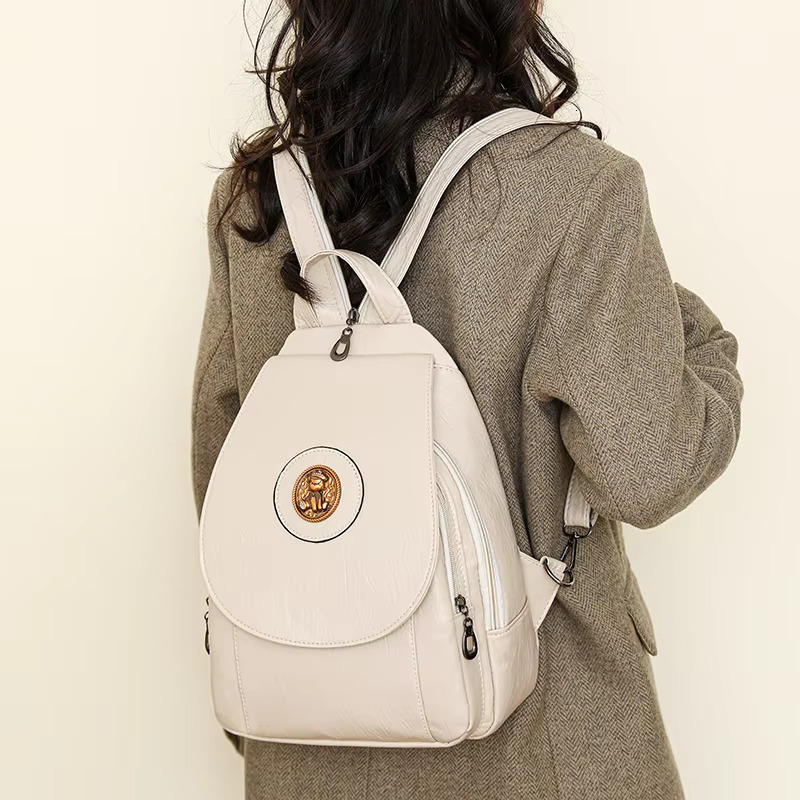2024 High Quality Leather Large Capacity Backpack Famous Designer Brand Backpacks Fashion Travel Book Bag Sac A Dos