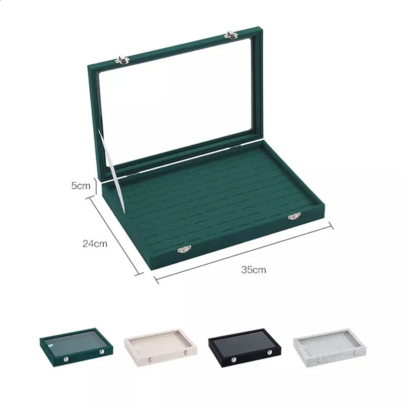 Flannelette receive 100 hole ring box of large capacity box to box jewelry box stall display box 250117