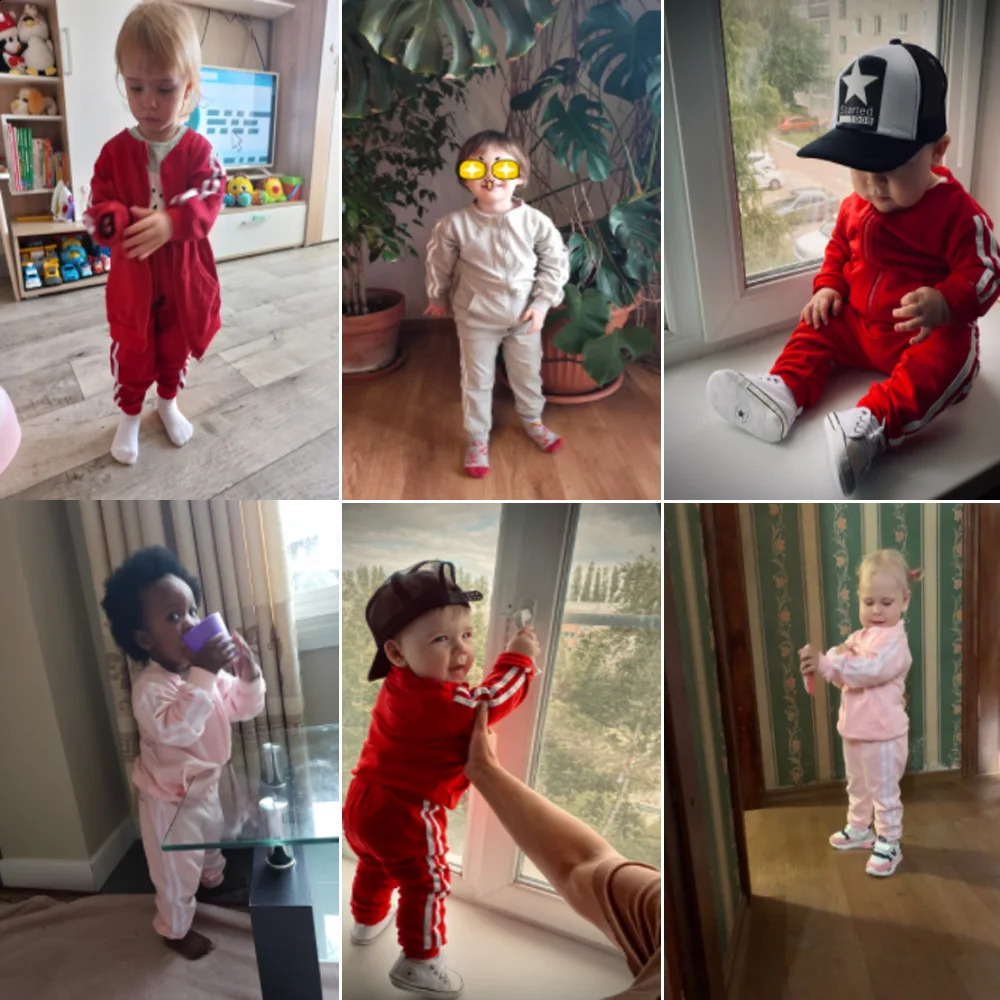 Spring Autumn Baby Girls Boys Clothes Set Cotton Long Sleeve Zipper Jacket Pants 2pcs Bebe Clothing Tracksuit Suit for 624M 250117