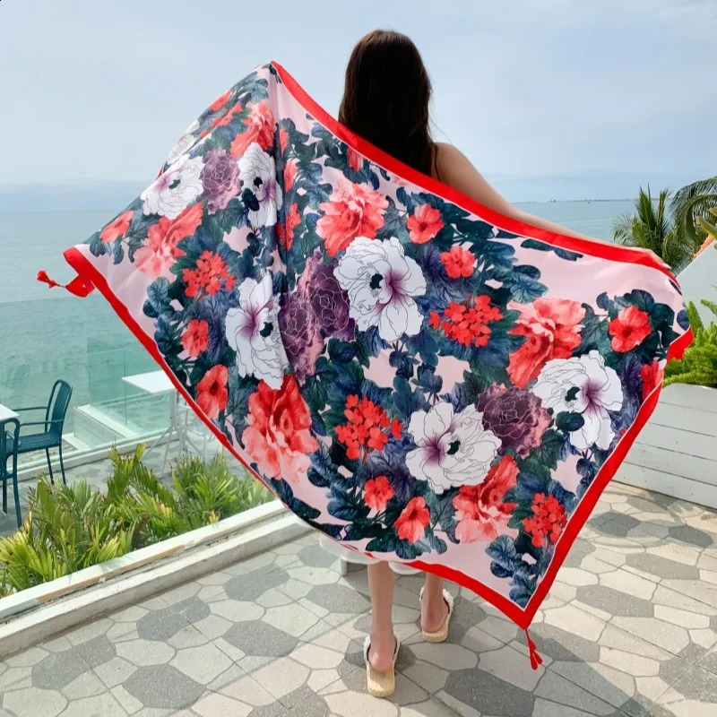 20 styles 90x180cm Cotton linen Summer Beach Dress Bikini Cover-ups Sarong Wrap Scarf Women Brazilian Swimsuit Bathing Cover Up 250120ww