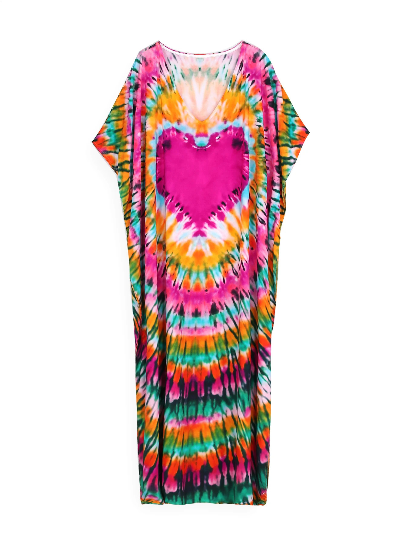 2024 Boho print bikini top sexy batwing sleeve long skirt Morocco Kafotan womens beach wear swimsuit Q1450 250122
