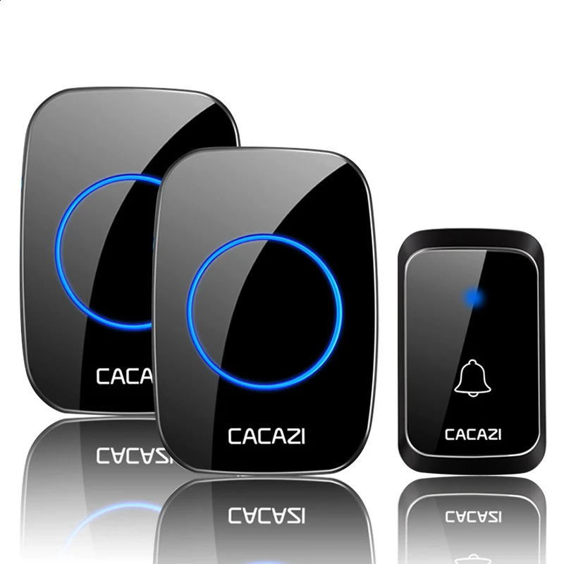 CACAZI A06 DC batteryoperated Wireless Waterproof Doorbell 300M Remote 36 chimes Cordless Home Call Bell 250108