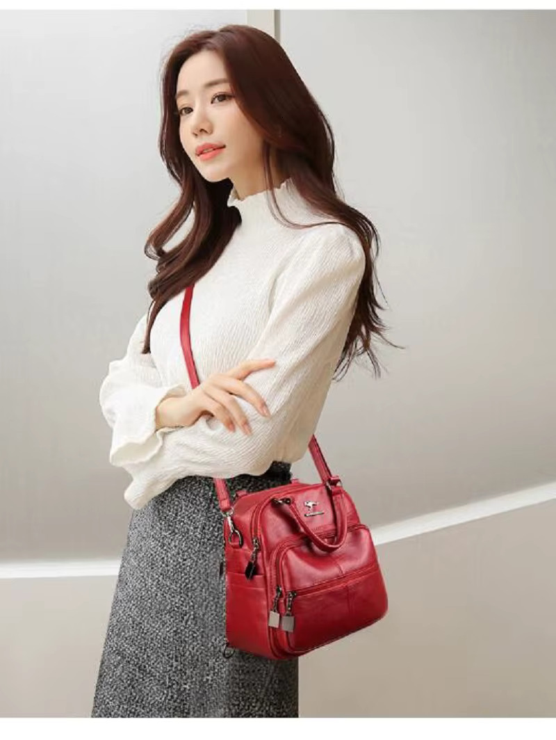 Fashion Women Travel Backpack Designer Ladies High Quality Soft Leather Shoulder Bags Totes School Crossbody Bag