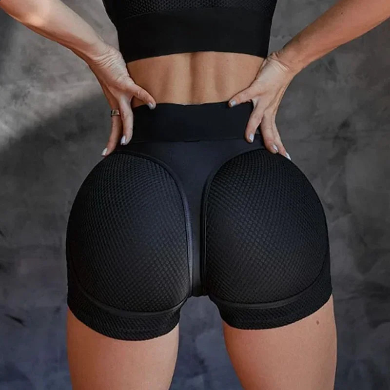 Gym Short Sports Bra Set Transparent Tracksuit Sexy Sportswear Mesh Fitness Booty Mujer Ropa De Yoga Clothing Black 250107