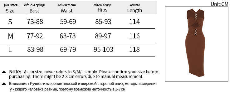 Women's Wear Dress Metal Hanging Neck Sexy Hollow Strap For Women's New Style Spicy Girl Fashion Long Dress