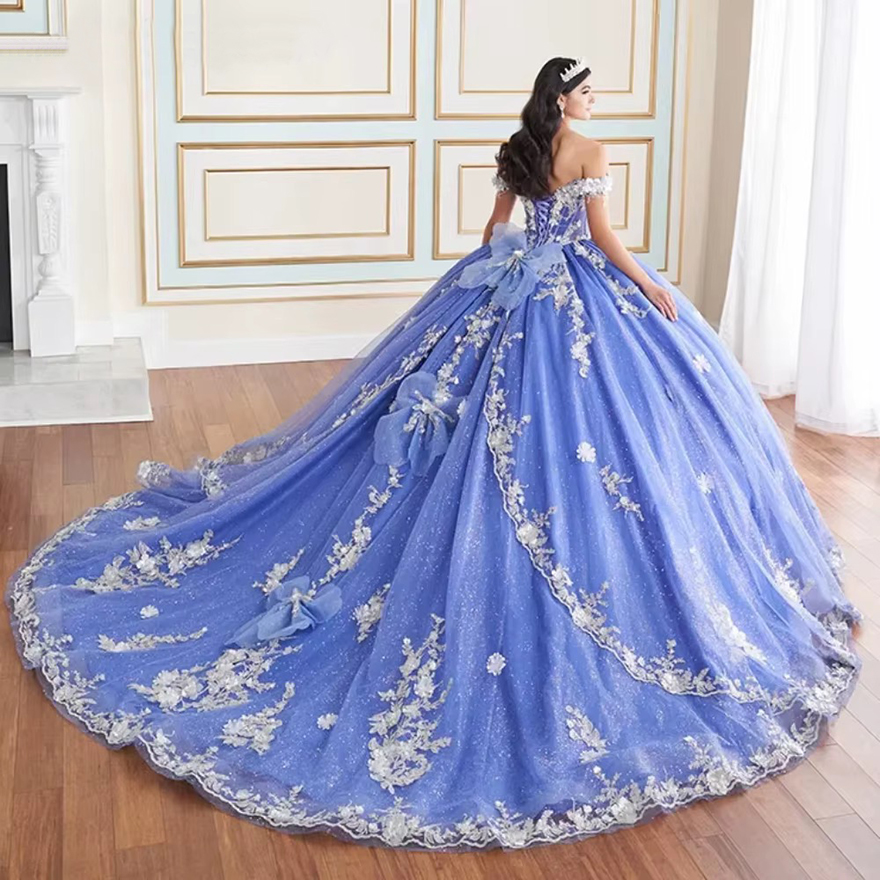 Customized Pink Quinceanera Dress Ball Gown Lace Applique Beading Bow Mexican Corset Sweet 16 Vestidos De 15 Anos