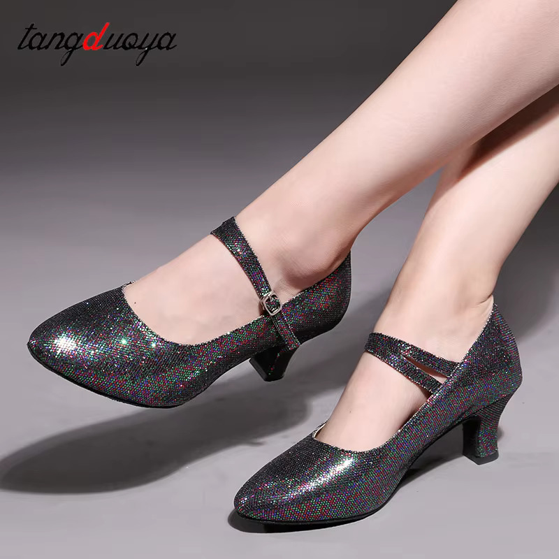 Ballroom Sneakers Latin Woman Soft Bottom Dance Modern Jazz Tango Dancing Shoes Closed Toe Indoor/Outdoor