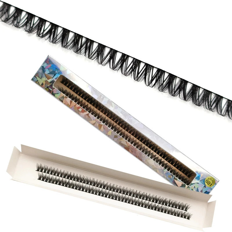 Hand Made Eyelash Extension Segmented Lashes Dramatic Lash Bundles Soft Ribbon Strip Eyelashes Makeup transparent terrier Lashes 250110