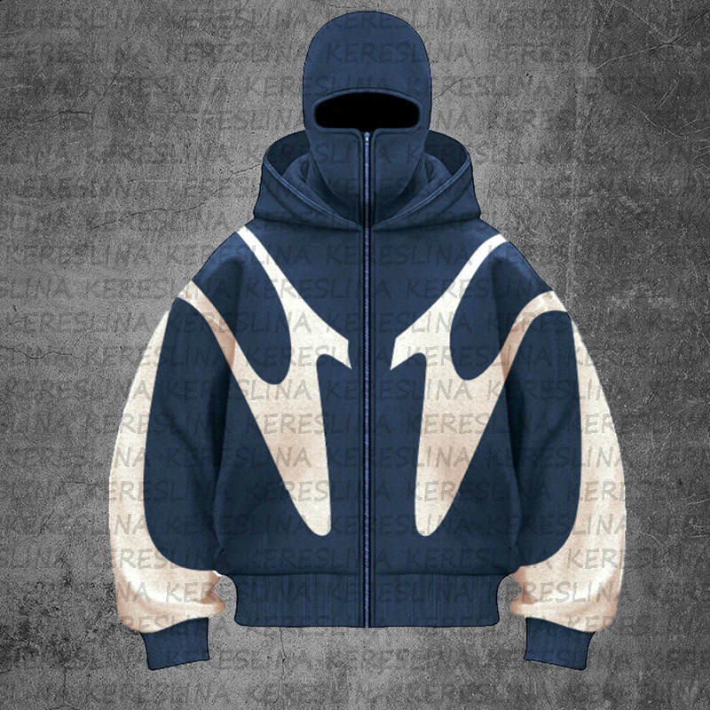 High Street Casual Hoodie Gothic Letter Print Pattern Mens and Womens Fashionable Harajuku Retro Y2K 250109