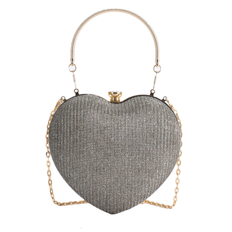 2024 New Fashionable and Trendy for Evening Party with a Love Heart Chain Strap Single Cross Shoulder Women's Bag