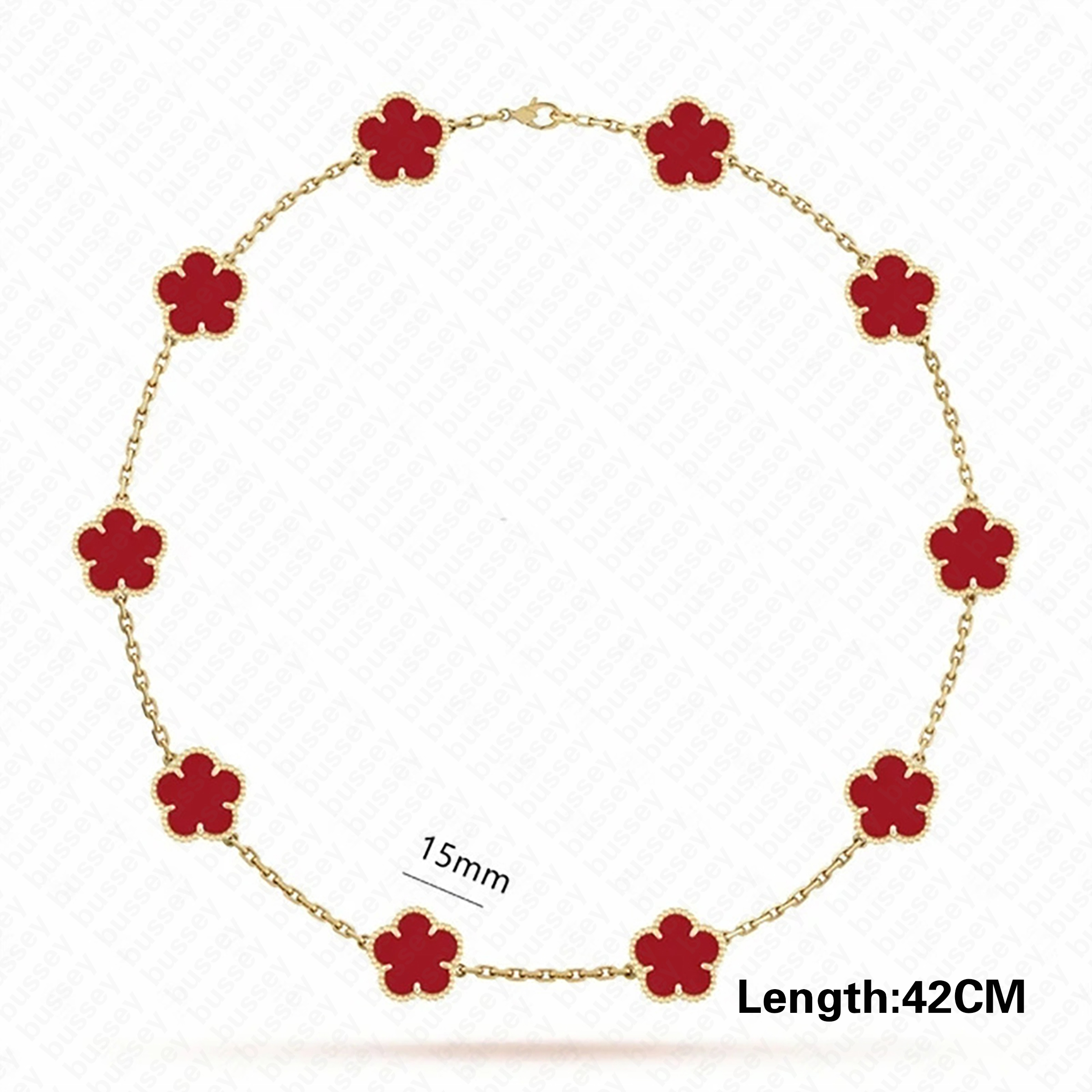 10 Motif Flower Necklaces Designer For Women Stainless Steel Plated Gold Jewelry Woman Mother Of Pearl Four Leaf Clover Necklace Daily Outfit Christmas Gift