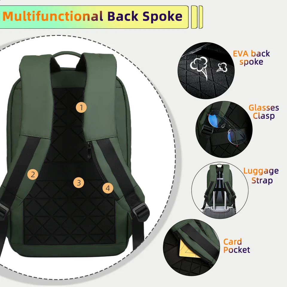 Heroic Knight Men Business Backpack Multifunction Slim Laptop Bags For Women outdoors Waterproof pack Aesthetic n 250121