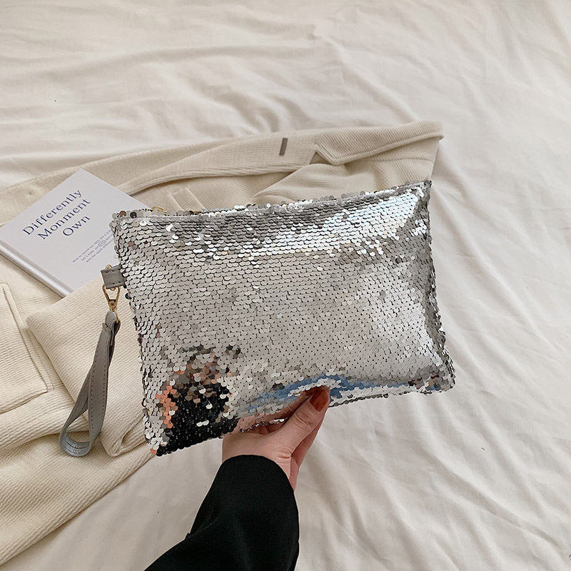 Silver Glitter All Rhinestone Sparkling Tassel Handbag, Dinner Fashionable Temperament Bag, Women's Small Bag