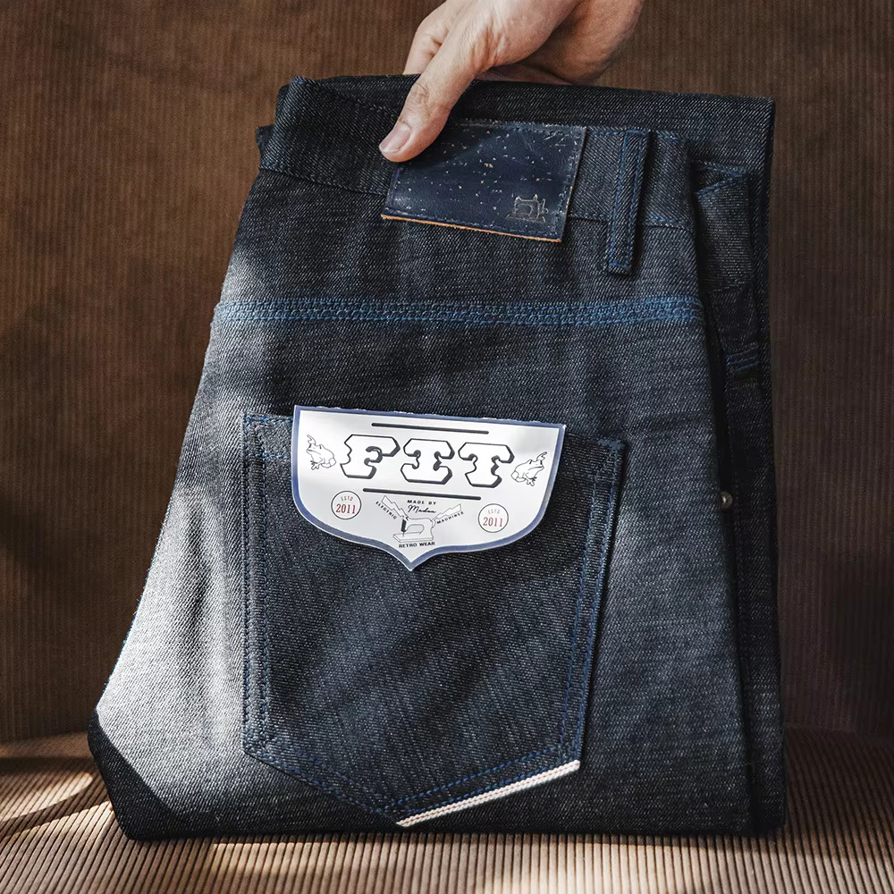 Maden New Retro 13Oz Seage Raw Denim Straight Fit Cotton Versatile Jeans Classic For Men's Autumn And Winter Trousers