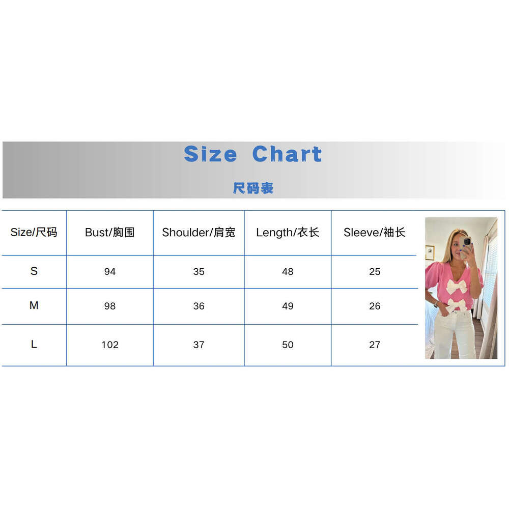 Women's Wear Dress Fresh And Sweet Niche Style Spring New Product V-Neck Short Sleeved Personalized Double Bow Solid Color Sweater For Women