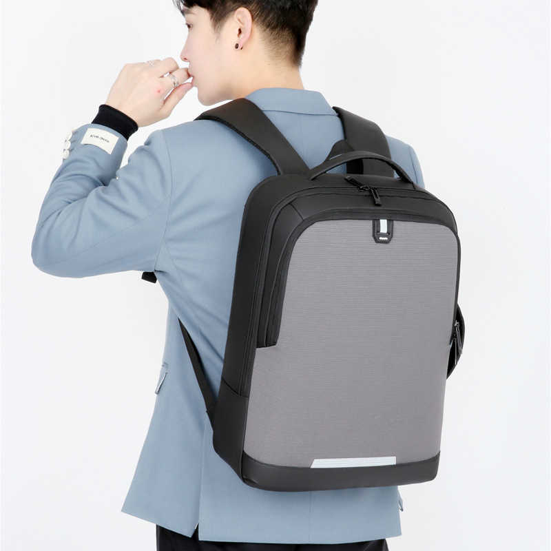 New Mens Computer Backpack High end Business Large Capacity Backpack Multifunctional Business Travel Backpack