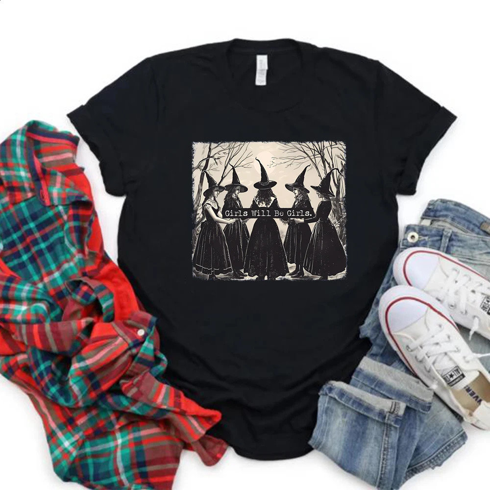 Vintage Will Be Witch Shirt Funny Witch Shirts Tees Halloween Women Vintage Clothes Witchy Vibes Graphic T Shirts 250109