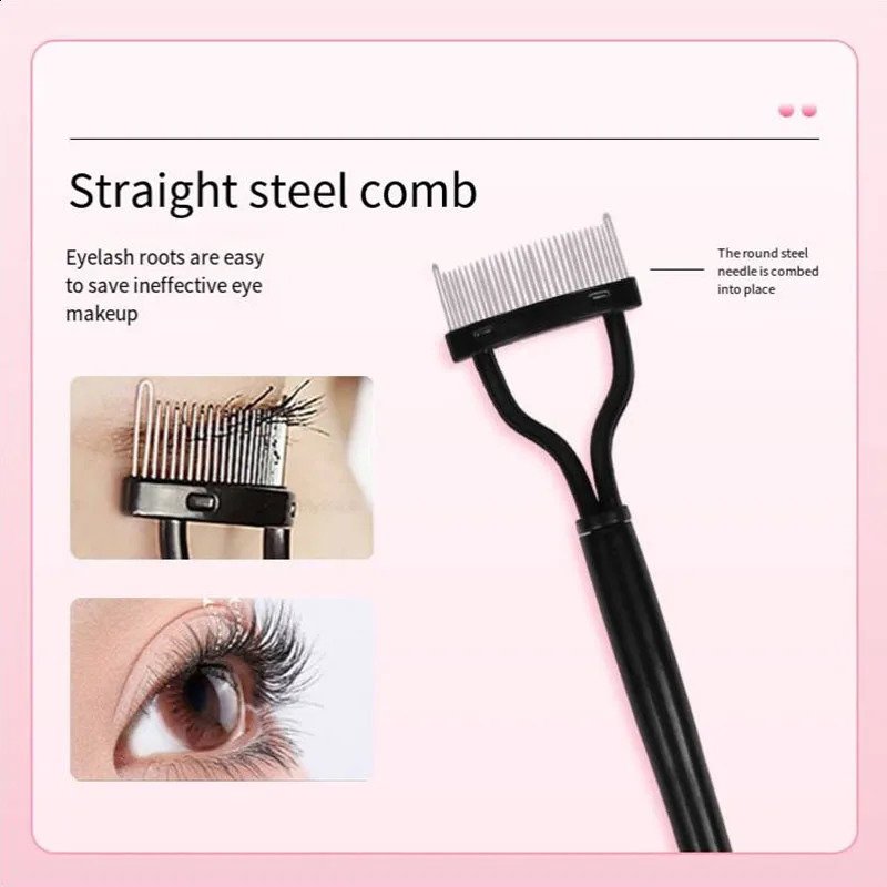 Dual Color Handle Curling Eyelash Clip Artificial Assistant Eyebrow Trimmer Steel Needle Portable Makeup Tool 250115