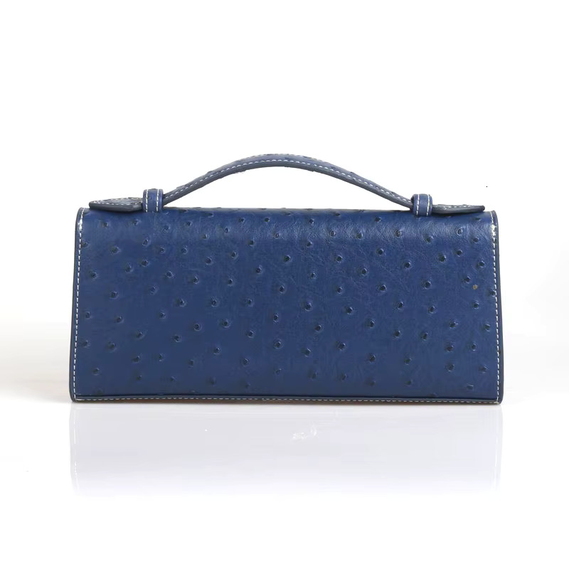 Alirattan Women Ostrich Pattern Fashion Female Evening Party High Quality Retro Portable Clutch Bag Trendy Wallet
