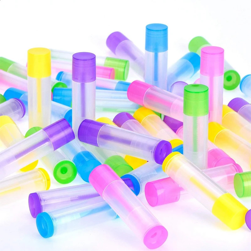 50Pcs Empty Refillable 5g/5ml Twist-up Lip Gloss Balm Lip Balm Tubes Plastic Lipstick Containers For DIY Chapsticks Solid Cream 250121