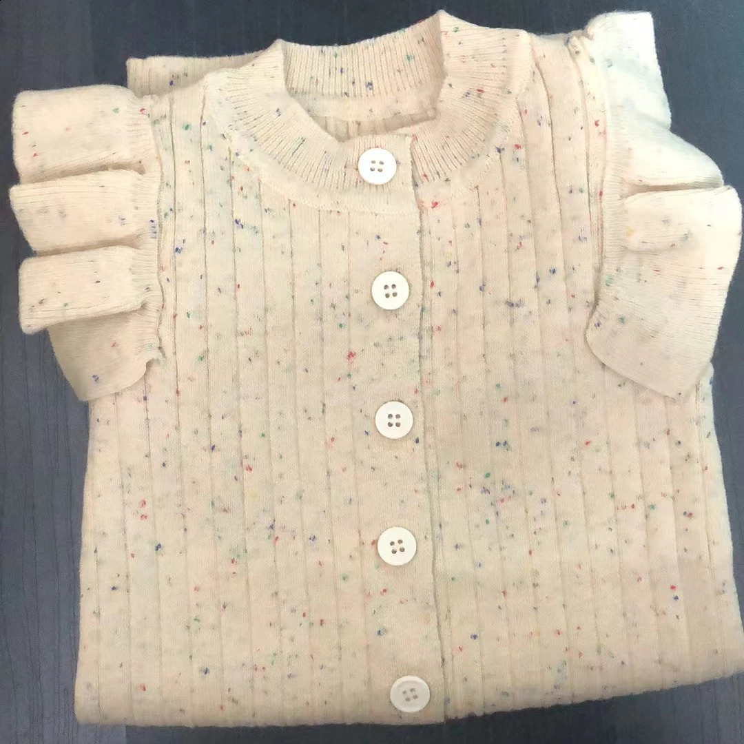 Knitted Baby Jumpsuit Solid Color Long Sleeves Knitted Rompers with Buttons for Toddlers Girls Outfit born Baby Clothes 250121