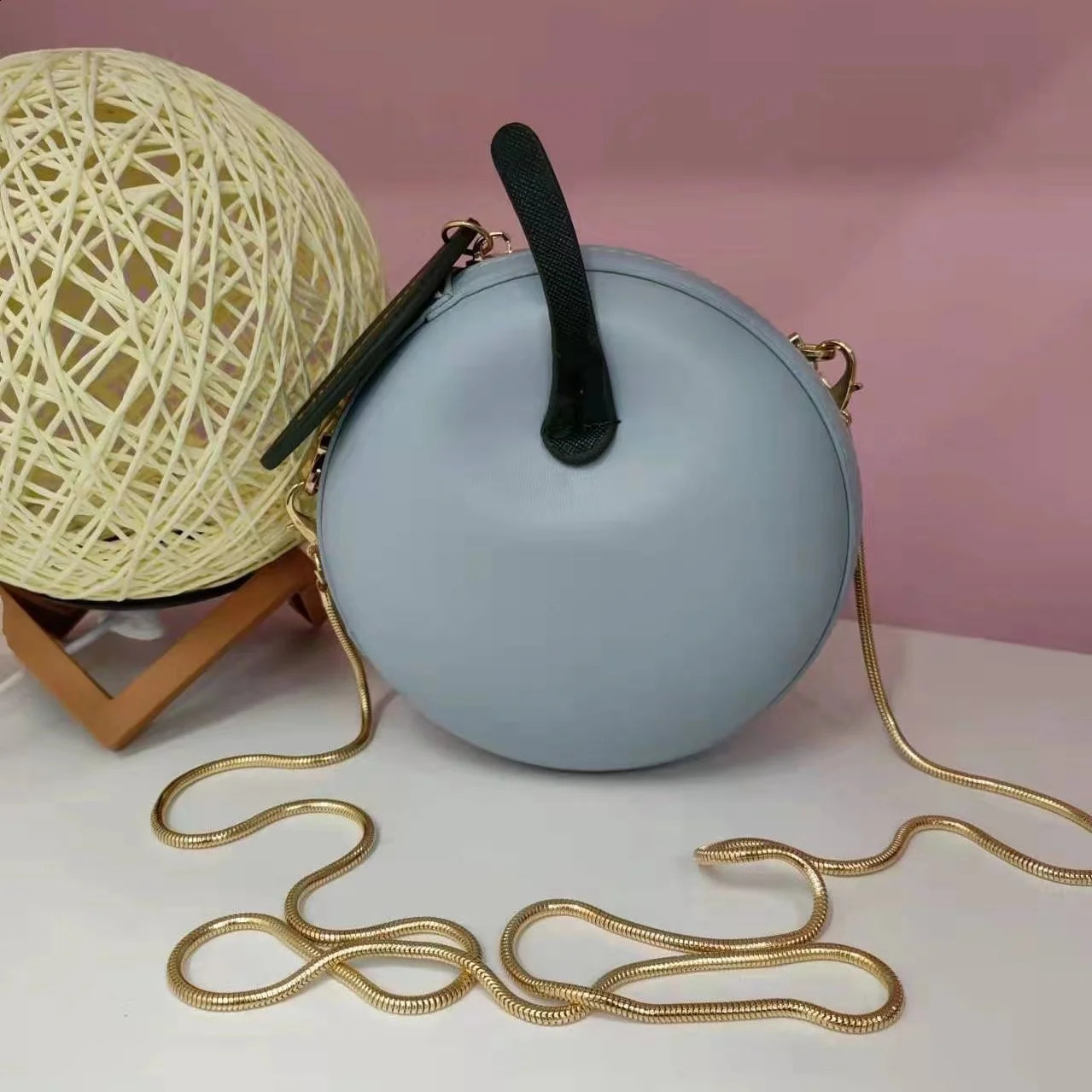 Sweet Circular Bags for Women Creative Cherry Chain Crossbody Bag Small Handbags PU Leather Ladies Shoulder Purse Trendy 250113