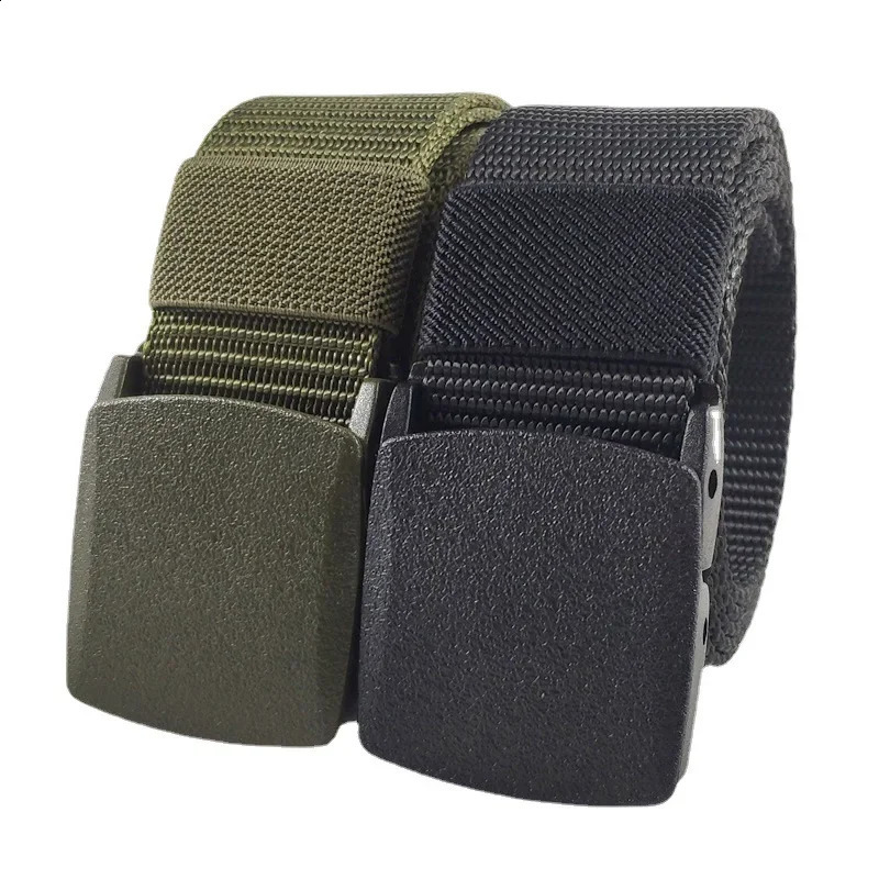 Black Automatic Buckle Nylon Belt Waist Canvas Belts Outdoor Strap Travel sports for Men and Women 250114