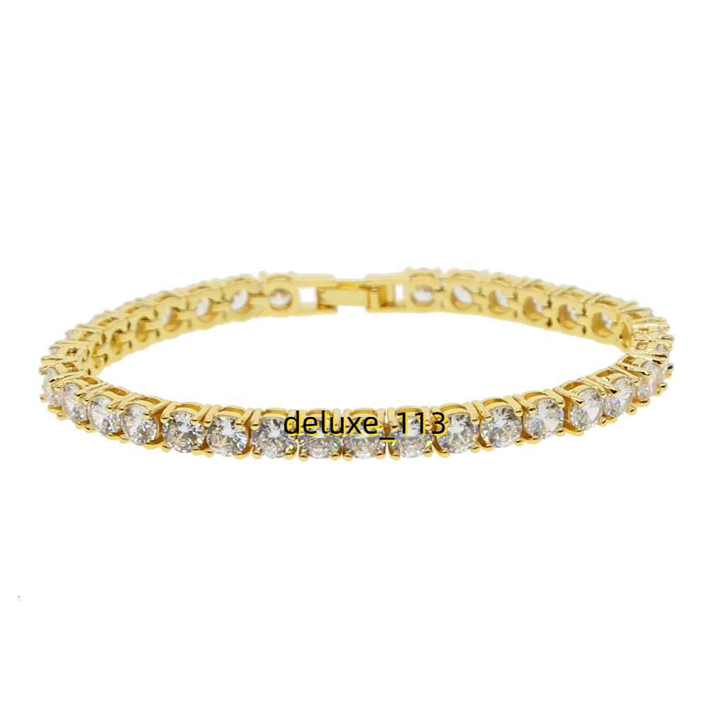 fashioh hip hop 5mm cz tennis bracelet Moissanite beads men bangle chains strand for women pulseiras bijoux sier crystal bracelets