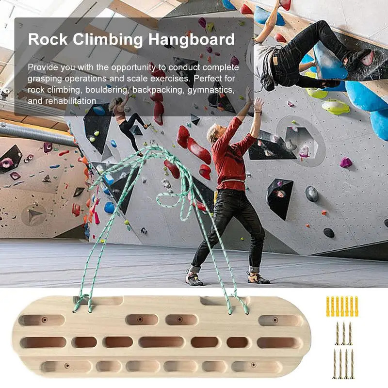 Indoor Rock Climbing Fingerboard Strength Rock Board Finger Back shoulder training Pull Up Fingerboard Harness Tools Hangboard 250118