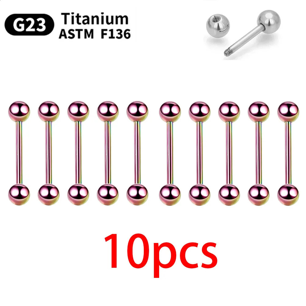 110pcs External Internal thread Piercing Jewelry G23 14G 16G Long Industrial Barbell Ring Tongue Sexy 250110