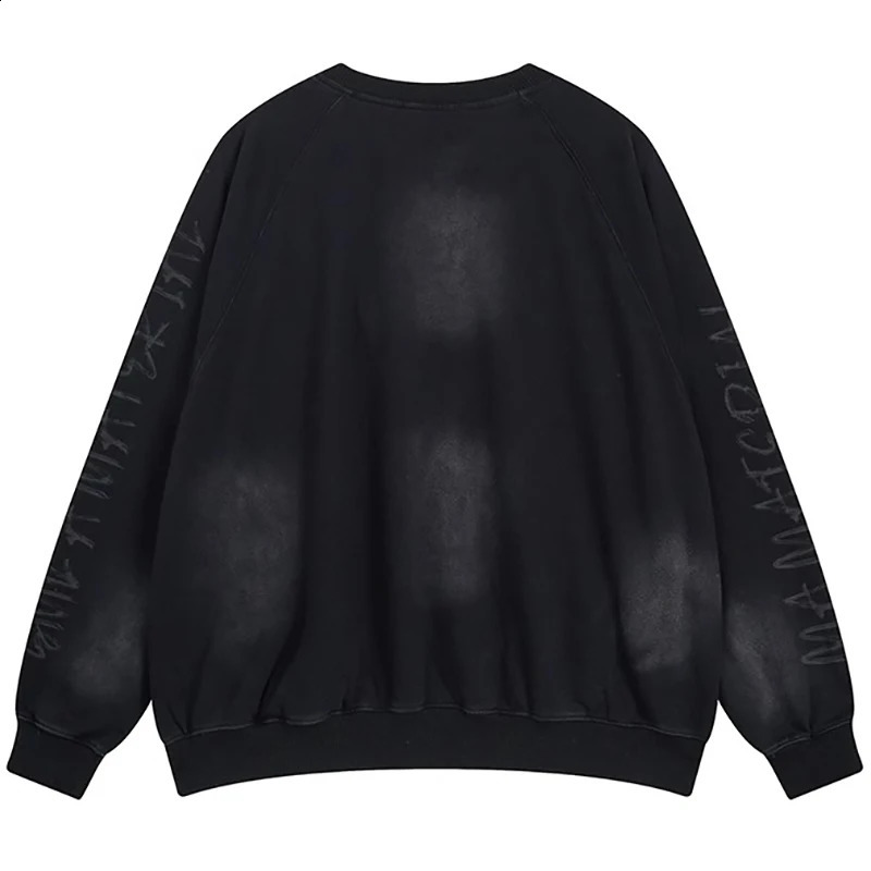 Letter Embroidery Hoodie Mens Clothing American Style Vintage Oversize In Sweatshirts Y2k Couple Gothic Punk Streetwear 250121