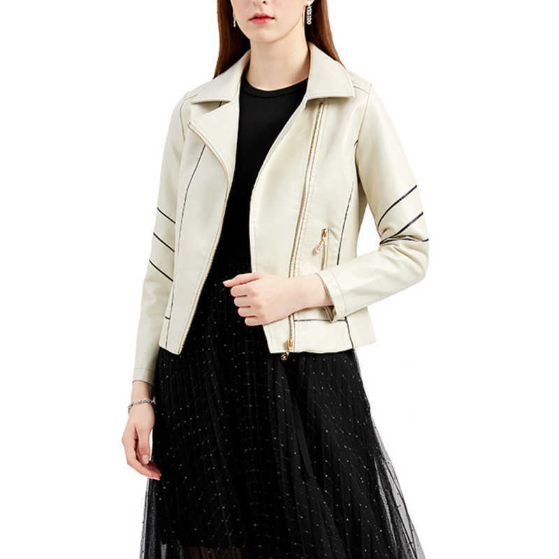 Leather Jacket Womens Thin Pu Short Coat Spring Autumn Jacket Motorcycle Suit Womens New Style Leather Womens Jacket 241209