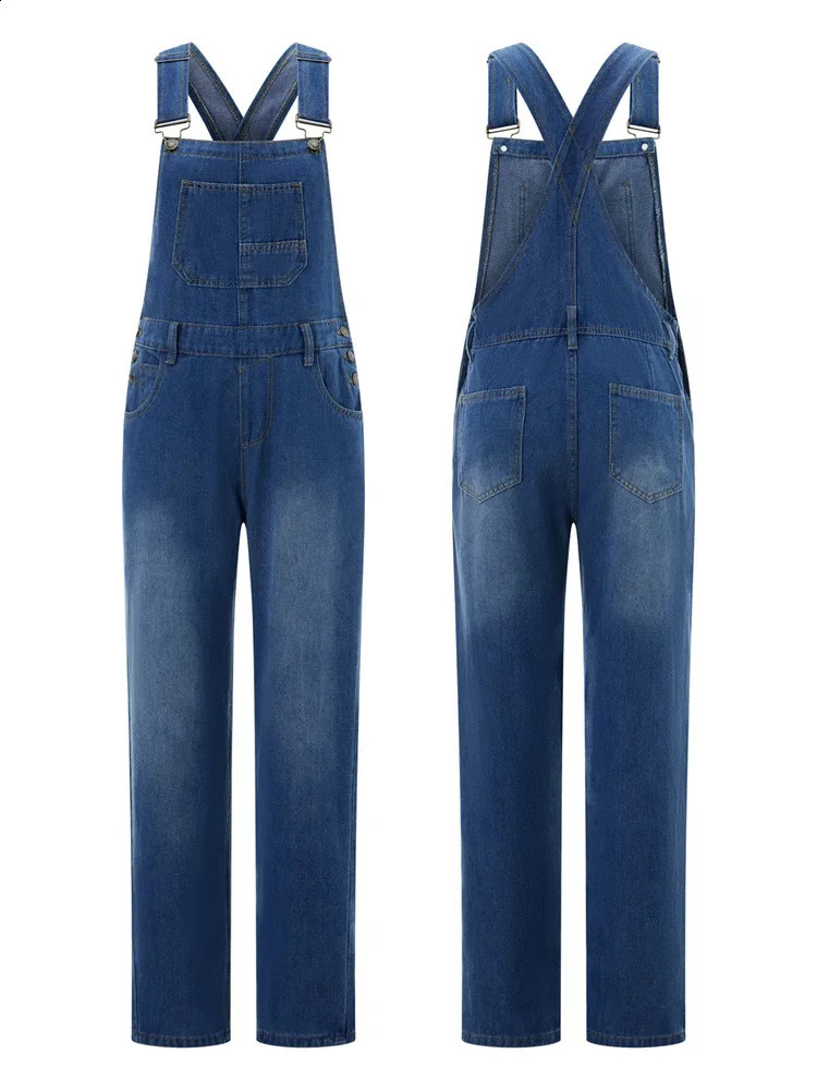 Women Denim Long Jumpsuits Casual Wide Leg Suspender Pants Romper Summer Baggy Bib Overalls 250122
